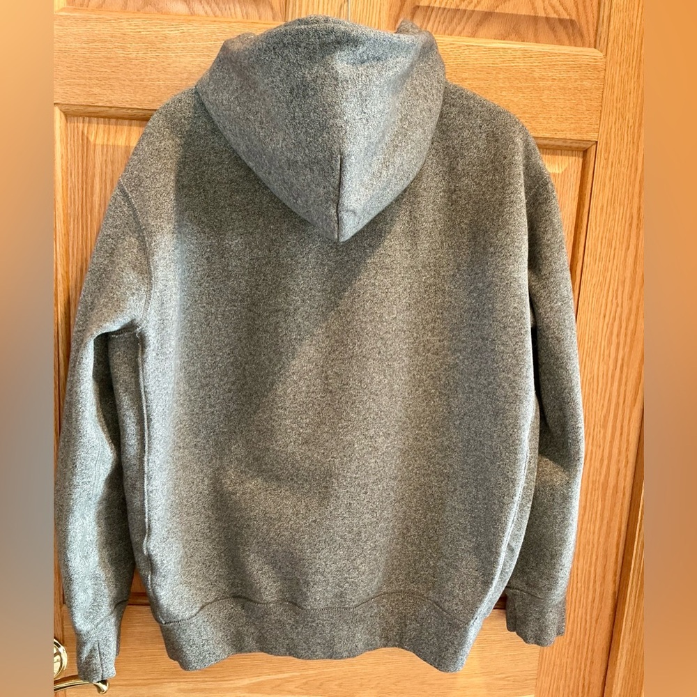 Polo Ralph Lauren Full Zip Heavyweight Cotton Gray Heather Hoodie Size Large - Picture 4 of 6